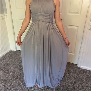 Formal convertible dress light gray